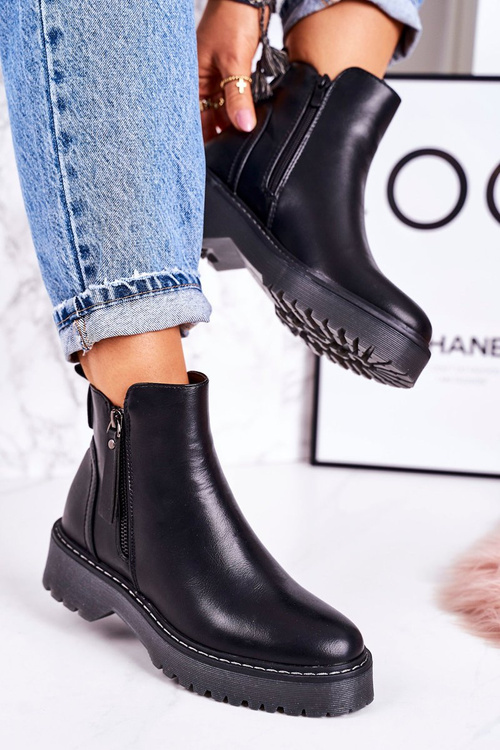 Women's Insulated Boots On A Rubber Sole Black Moon Walk