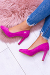 Women's Stiletto Suede Fuchsia Sergio Leone Campbell pumps