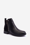 Classic Low Leather Boots Black Sotelia