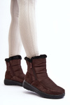Women's Snow Boots with Fur Brown Primose