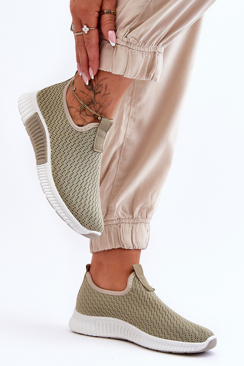 Buty Sportowe Klasyczne Wsuwane Zielone Frankie QH515