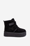 Women's Platform Snow Boots Black Naredi