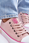 Women's Fabric Sneakers On The Big Star Platform LL274181 Pink