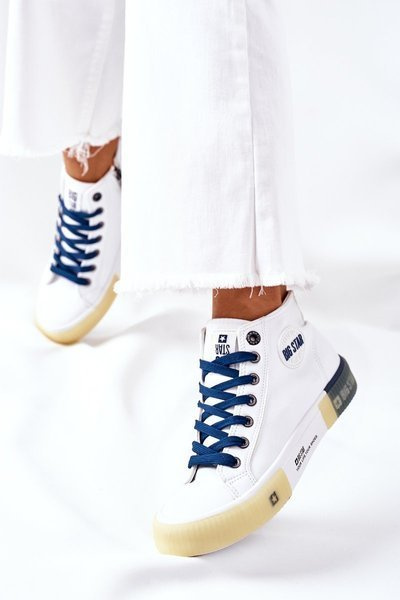 Women's Leather High Sneakers Big Star II274137 White