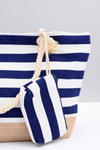 Women's Navy Blue Large Beach Handbag