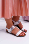 Women's Flat Sandals Sergio Leone SK014 White Agrina