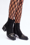 Suede Boots On Massive Block SBarski MR870-70 Black