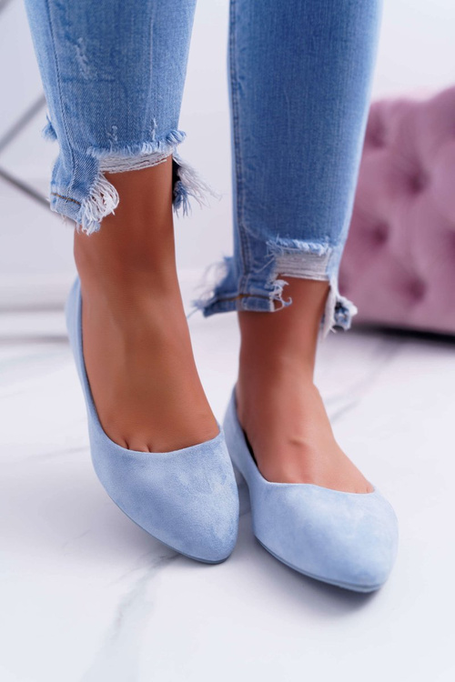 Blue Women's Bueno Suede Ballerinas