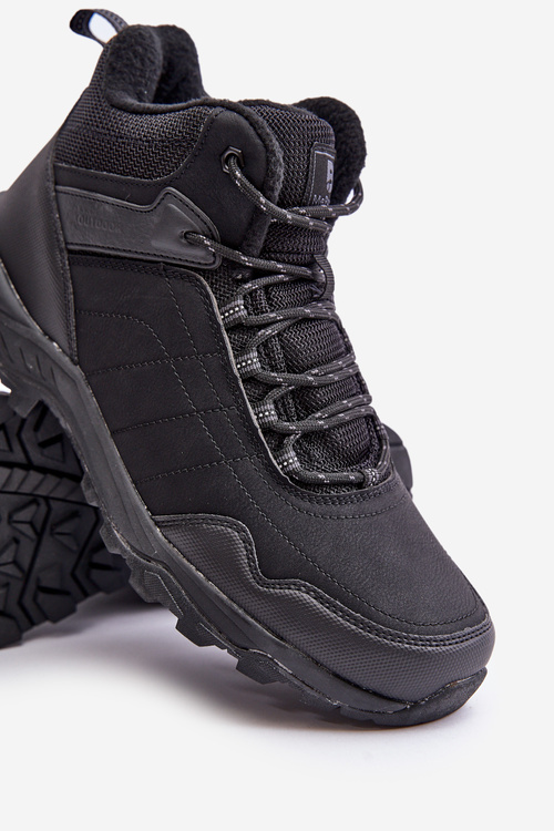 Buty Trekkingowe Sportowe Lekkie Ocieplane Męskie Czarne McBraun