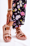 Leather Sandals On Platform Light Pink Tessy