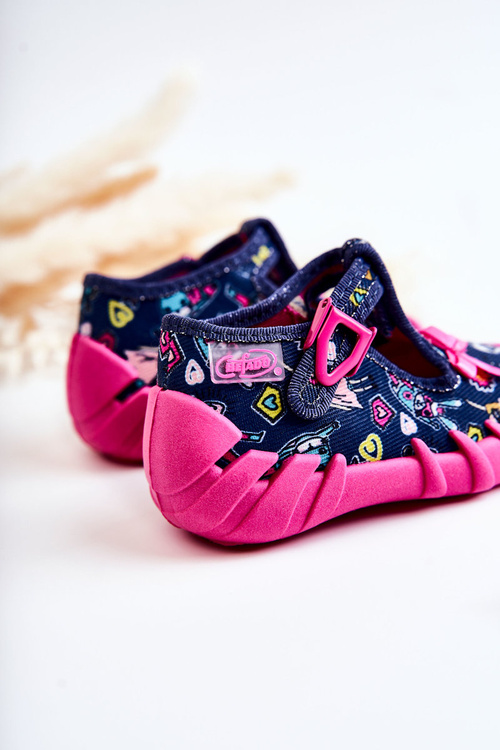 Buty Papcie Supergirl Z Kokardką Granatowe Befado 110P456