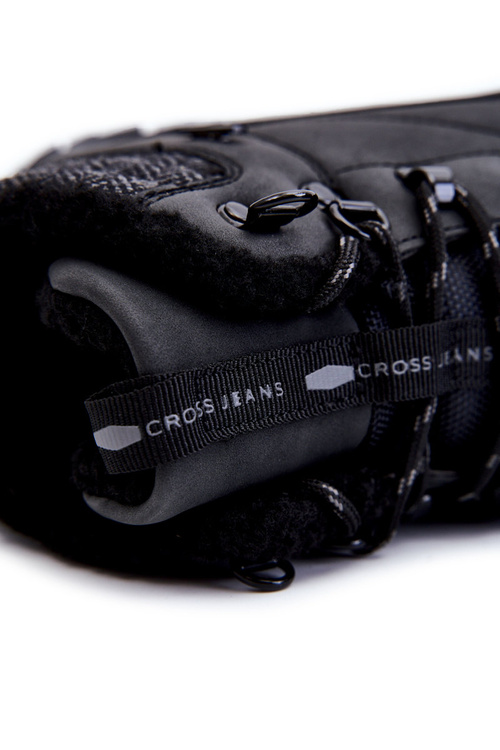 Botki Buty Trekkingowe Męskie Ocieplane Czarne Cross Jeans KK1R4022C