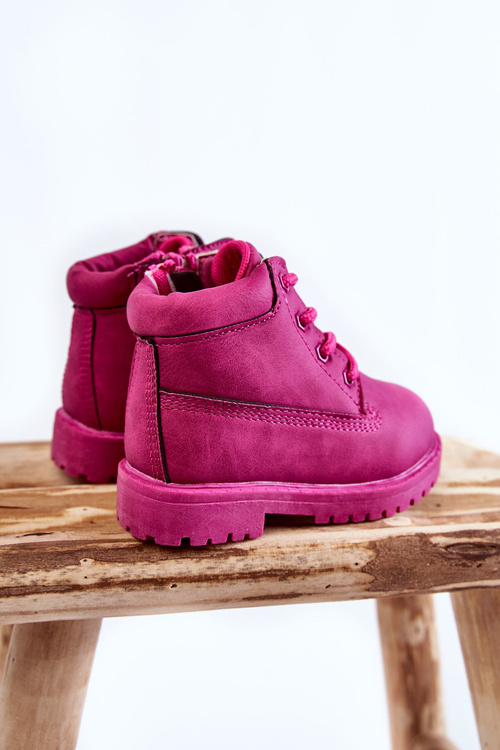 Kids Trappers Boots With Zipper fuchsia Dexter