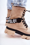 Suede High Boots With Warming Beige Danity 
