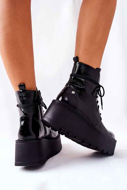 Botki Skórzane Trzewiki Maciejka Czarne 05294-20