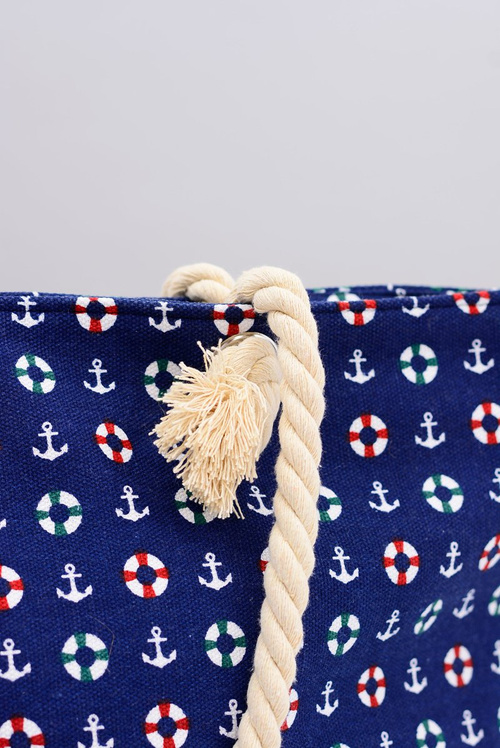 Women's Large Navy Beach Bag Navy Blue