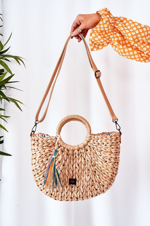 Braided Handbag Basket NOBO XK0490 Beige