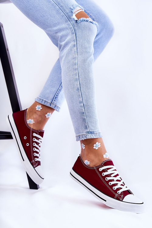 Women's Classic Sneakers maroon Be Mine