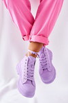 High Sneakers On A Chunky Sole Purple Trissy