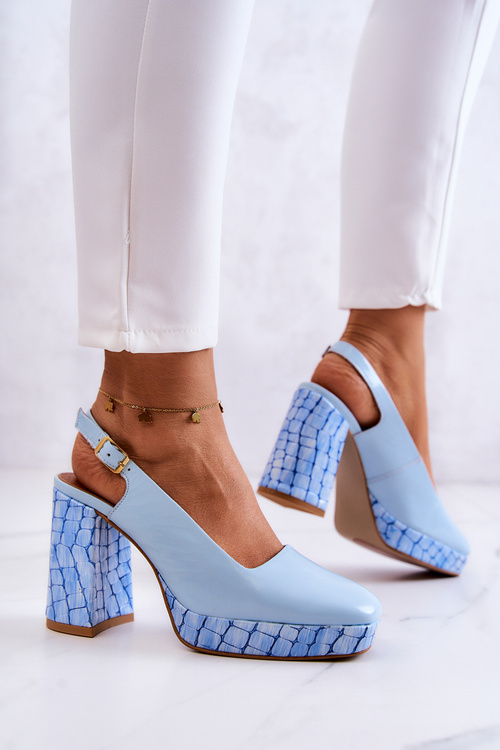 Leather Pumps Maciejka 05441-06 Blue