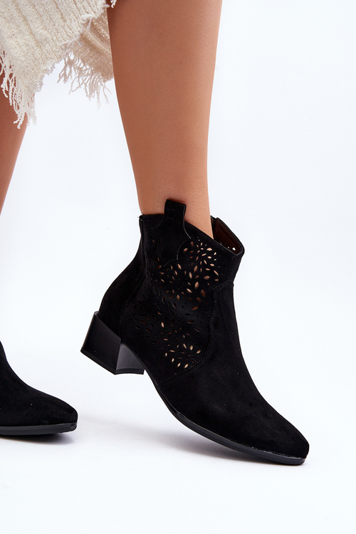 Women's Lacy Boots Black Madalina