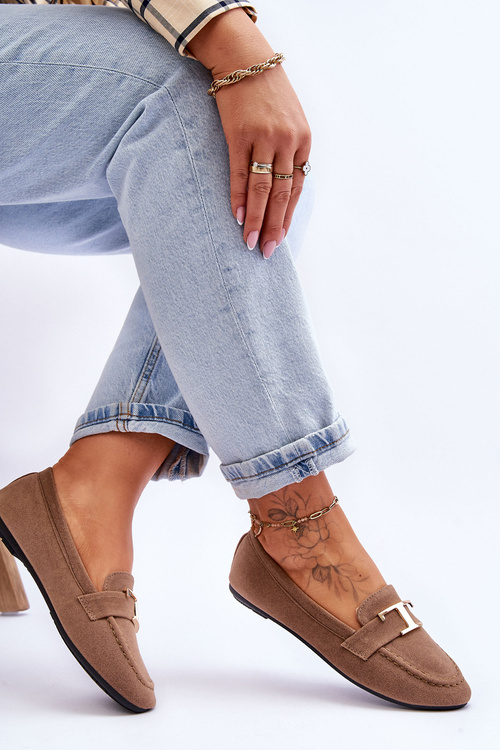 Mokasyny Klasyczne Wsuwane Beżowe Carly