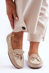 Women's Suede Moccasins Beige Si Passione
