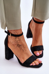 Women's Classic Suede Sandals Black Passo