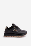 Women's Sports Shoes Insulated With Fur On Platform Black Lerisas