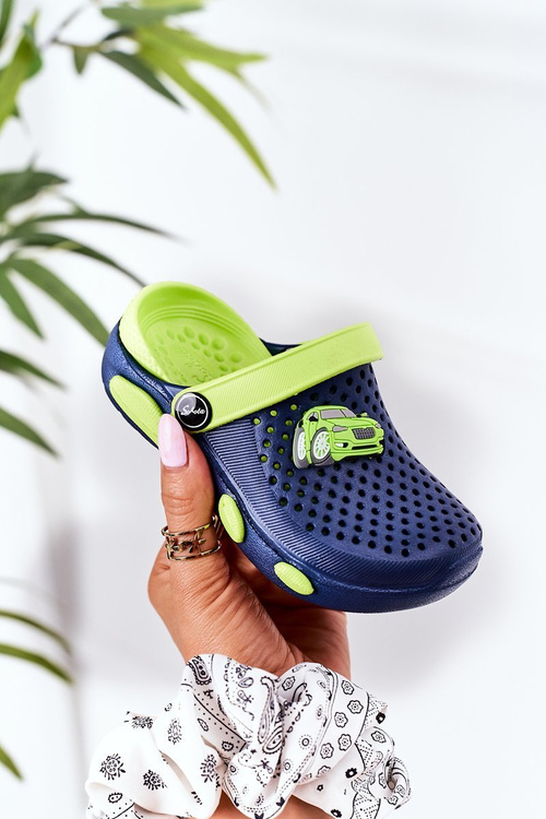 Children's Foam Slippers Crocs Navy Blue-Green Oliver