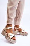 Women's Sandals With Massive Heels Golden Hillary