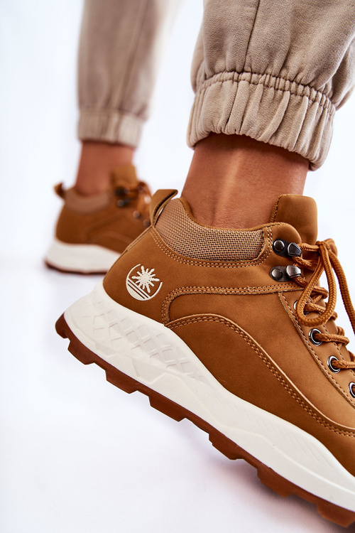 Women's Warm Trekking Shoes Trappers Camel Otto