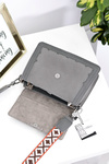 Women's Handbag Grey Listono with Zircons