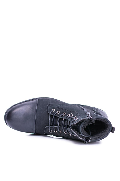 Men's Boots Leather Warmed Workers with Zips Grenda