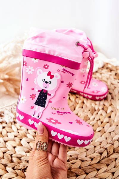 Children's Rubber Galoshes boots Pink Zinstina