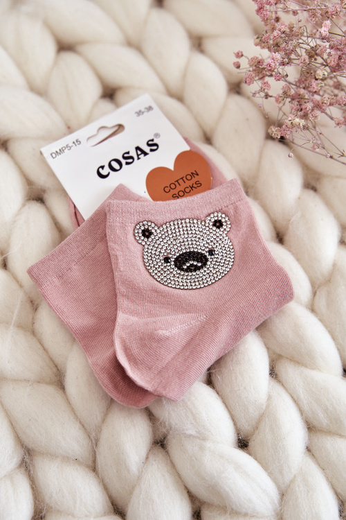 Women's Cotton Socks With Cosas Pink