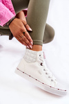 Trampki Damskie Wysokie Cross Jeans Białe KK2R4060C