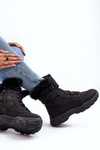Women's Snow Boots with Faux Fur Zip Black Vittora