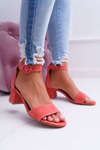 Women's Maciejka Leather Suede Sandals Pink 04141-15/00-5