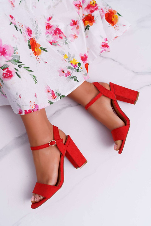 Women's Suede Sandals Red Baloo