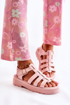 Fashionable Sandals With Straps Pink Malien