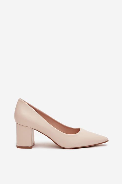 Wedge heel shoes with pointed toes light beige Ryvessa