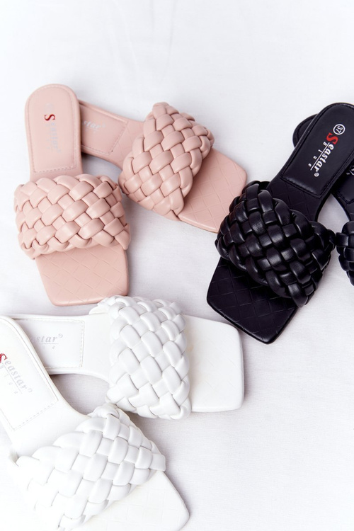 Women's Braided Slippers White Cheryl