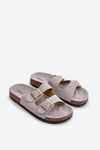 Women's Slippers On Cork Sole Grey Cortina
