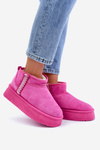 Platform Snow Boots With Pattern Pink Udra