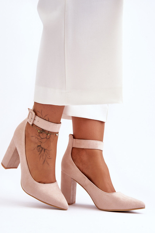 Suede Elegant Pumps Beige Gloria