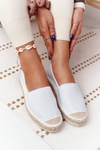 Leather Espadrilles On A Braided Sole Big Star HH274506 White