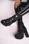 Women's Boots On High Heel Black Hortego