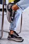 Sneakersy Sportowe Damskie Czarno-Szare Big Star KK274100