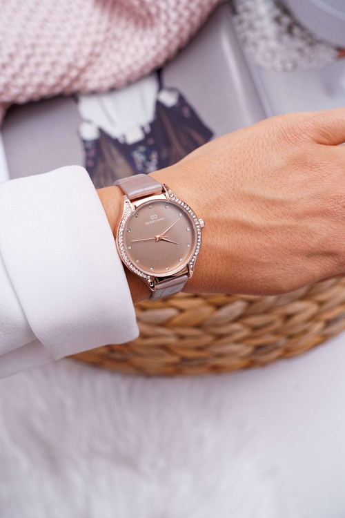 Women's Giorgio & Dario Watch with Zircons Beige Prime